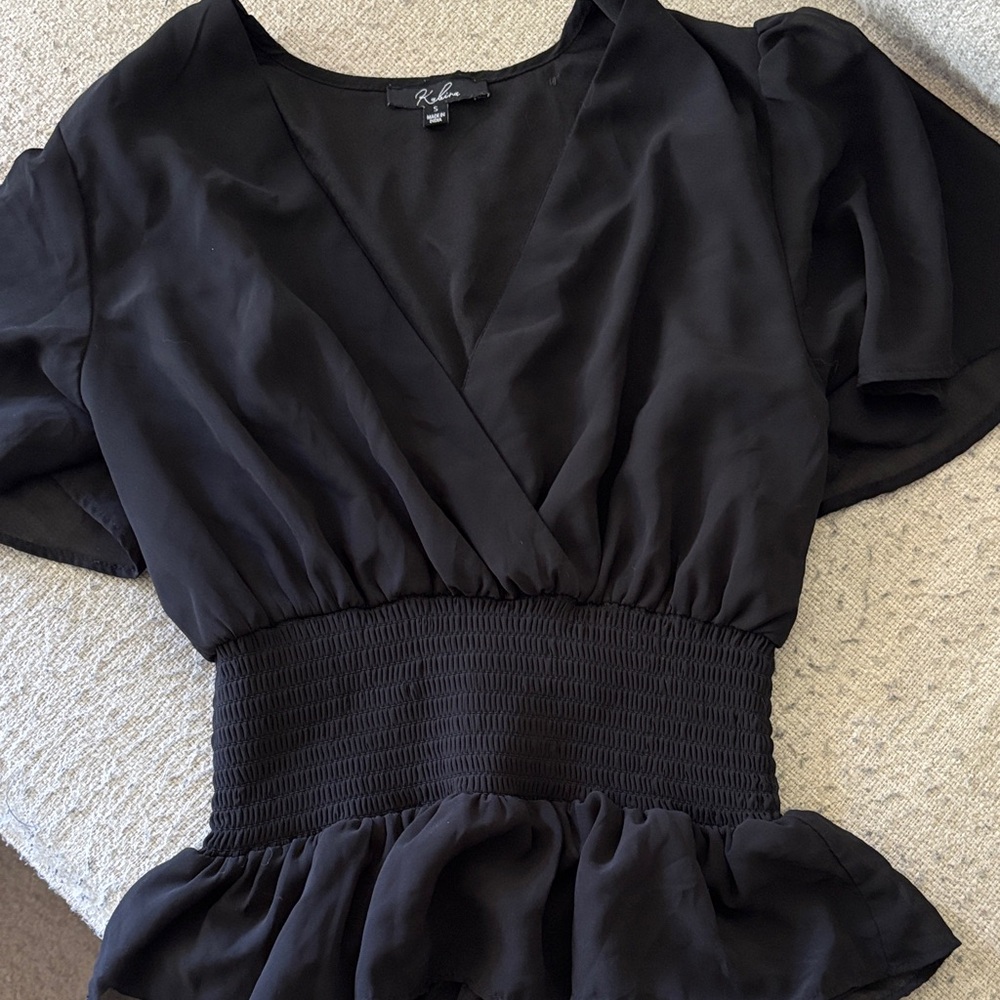 Black Peplum Blouse